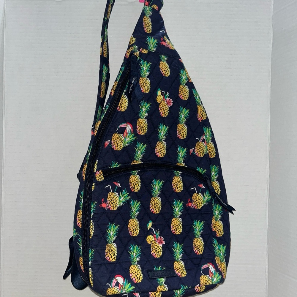 Vera Bradley Toucan Party Pineapple Sling Back Pack Bag